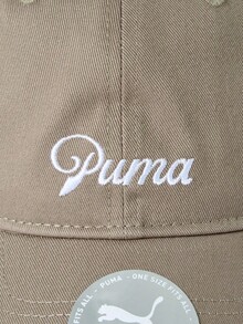 Puma Unisex - ESS SCRIPT LOGO Dad Cap - Brownish Grey Curved Brim Hat 02745703 - Volcanic Gray - View 5