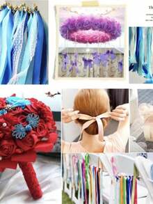 25 Yards/Roll 1cm Wide Satin Woven Ribbon, Gift Packaging Cake Packaging Material Bow Ribbon, Valentine's Day - Multicolor - View 2