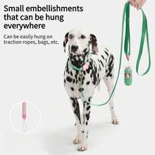 1 Dispenser + 15pcs/1roll, Flower-Shaped Dog Poop Picker - Thickened Portable Dog Poop Bag Dispenser, Outdoor Travel Dog Walking Cleaning Tool, Pet Owner Hygiene Waste Removal Accessory - View 3