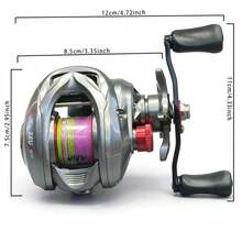 Water Drop Fishing Reel 7.1:1 Gear Ratio 4+1 Bearings 8kg Drag, Suitable For Beginners And Experienced Anglers - Silver - View 2