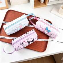 SANRIO Pencil Case Large Capacity Stationery Bag, Portable Makeup Organizer, Portable Canvas Storage Bag, Storage Bag, Back To School Essential - Multicolor - View 2