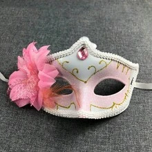 Half Face Princess Masquerade Mask, Halloween Photography Party, COS Prop, New Holiday Painted - Multicolor - View 7
