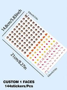 Customized Christmas Nail Stickers, Personalized Photo Nail Stickers, Waterproof Nail Tattoo Stickers, Customized Nail Stickers, DIY Nail Stickers, Suitable For Christmas, Birthday, Wedding, Party, Unique Gift For Her, Suitable For Family And Friends - Multicolor - View 15
