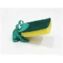 2 Sets 3D Printed Frog Shaped Sponge Drain Rack And 1 Sponge Brush, Equipped With Drainage System, Suitable For Kitchen Countertop, Bathroom, Can Store Sponges, Fabrics And Brushes, Combines Storage Decoration And Drainage Tray Functions - Multi-color - View 9