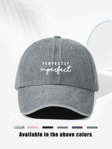 1pc Y2K Ski Hat Unisex Embroidered PERFECTLY Washed Baseball Cap Suitable For Daily Outdoor Travel Sun Protection Wear - Baseball Cap - View 19