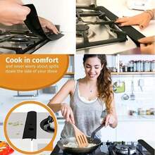 1pc/2pcs Silicone Stove Gap Cover Strip Set, Heat-Resistant Silicone Material, Gap Filler To Seal The Space Between Stove And Countertop, Blocks Oil And Stains From Falling, Protects Stove And Makes Kitchen Cleaning Easier, Practical Home Kitchen Accessory - View 9