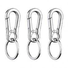 5pcs Durable Alloy Metal Keychains, Convenient Key Rings And Key Chain Storage Bags With Sturdy Clips And Car Key Hooks, Versatile For Daily Use - Carabiner - View 5