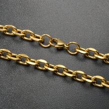 Simple 18K Gold-Plated Stainless Steel Men Women Interwoven Necklace For Daily Party Wear, Fashionable Versatile Chain - Gold - View 2