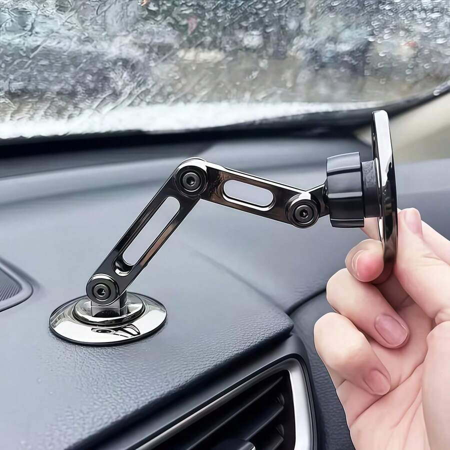 1PC Universal Car Phone Holder, Magnetic Wall Mount Bracket, Rotating Design, Waterproof PC Material, Compatible With All Smartphones, 360° Adjustable, Anti-Shake Stable