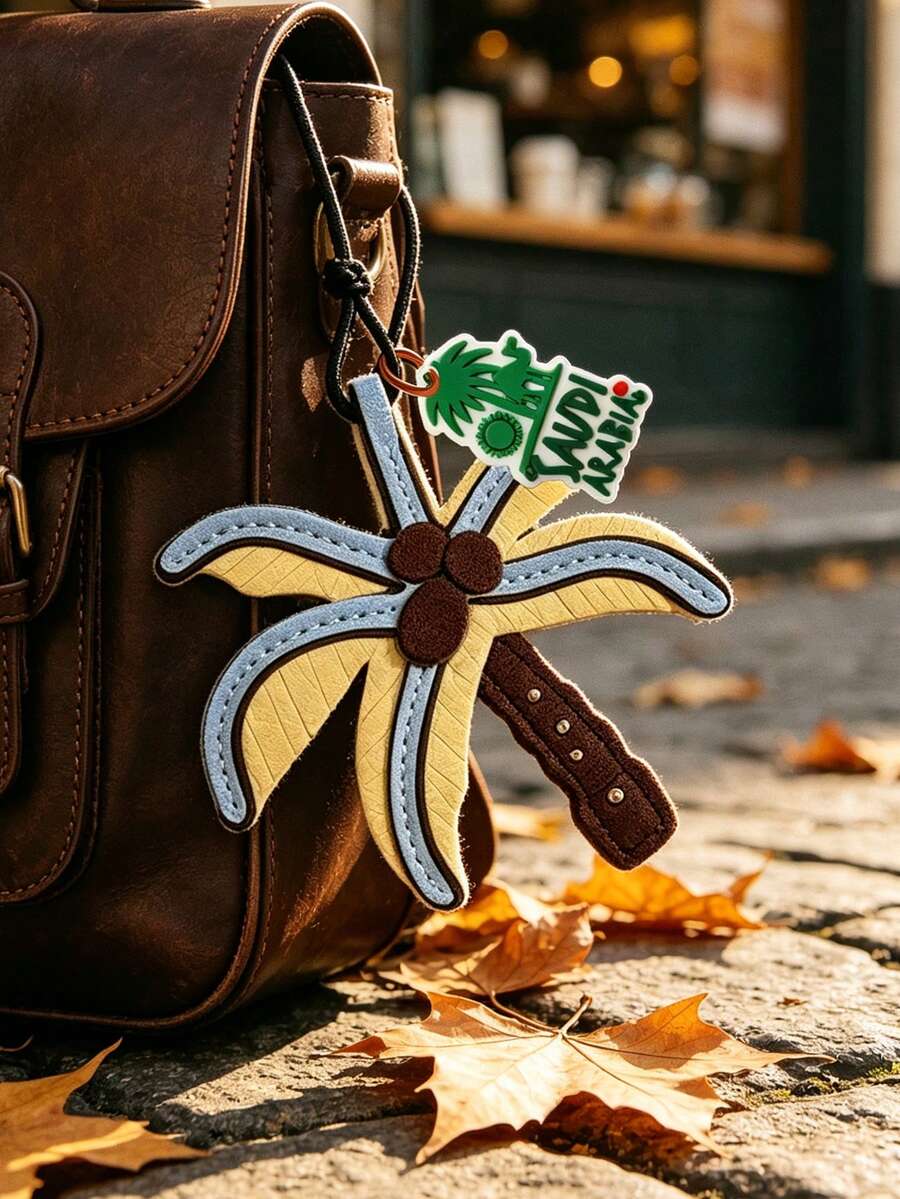 Middle East Saudi Arabia National Day Keychain, Date Palm Tree Pendant, Camel, Palm Tree, Falcon, Travel Accessory Pendant, Saudi Local Bag Pendant - Multicolor - View 1