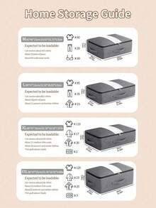 Extra Large Foldable Underbed Storage Bag, Clothes Storage Bag, Large Capacity Clothing Down Jacket Jeans Storage Bag, Multi-Functional Blanket Bedding Dust-Proof Bag, Fully Utilize Underbed Space, Home Storage Essential - Multicolor - View 20