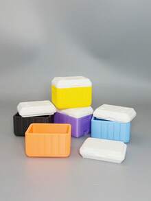 1:12 Miniature Insulated Cooler Box Ice Container Collectible Model, Mini Outdoor Open-Top Portable Insulated Bucket For Model House, Multi-Color Camping Picnic Model Decor - Multicolor - View 6