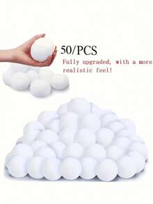20/50pcs Plush Snowball Set, Suitable For Indoor Party Games, Christmas Holiday Decoration And Home Entertainment, Perfect For Indoor Snowball Fight, Great Indoor Fun Choice - Multicolor - View 10