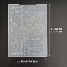 Christmas Embossing Plate Template, Winter Snowflake Gift Christmas Hanging Decoration Pattern DIY, Scrapbook Greeting Card Planner Decoration, Compatible With Most Embossing Machines - Christmas - View 9