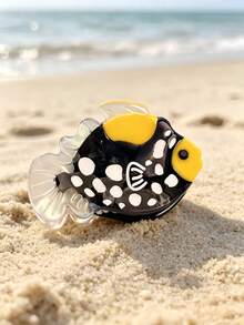 1pc Women Cute Cartoon Tropical Fish Hair Clips, Colorful Acrylic Ocean Animal Side Bang Hair Pins Sweet Daily Decor Hair Accessory For Ladies - Multicolor - View 5