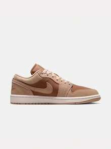 Nike AJ1 Women's New Sneakers Air Jordan 1 Low Casual Board Shoes - Tan - View 10