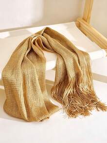 Buckle Evening Gown Shawl Scarf, Shiny Metallic Color Cashmere Shawl Scarf, For Women's Wedding Party - Multicolor - View 4