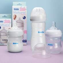 Botol Susu Bayi PP Leher Lebar 300ml & 150ml, Ringan, Mulut Lebar untuk Memudahkan Pembersihan - Putih - View 2