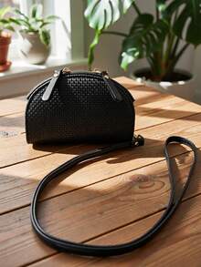 Dompet Halter Baru 2026, Dompet Genggam Lipat Tiga Pendek Multifungsi yang Dapat Dilepas, Dompet Koin Ritsleting Kompak Lucu dengan Desain Patchwork Modis - MultiWarna - View 7