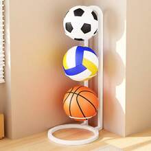 Multi-Layer Basketball Football Volleyball Ball Storage Rack Suitable For Home Living Room Bedroom Garage Ball Organization Storage Shelf - Black - View 9