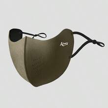 1pc Winter Warm Face Mask, Adjustable Ear Loop Windproof Reusable Face Cover, AMX Letter Print Solid Color Thermal Mask For Outdoor - Multicolor - View 8