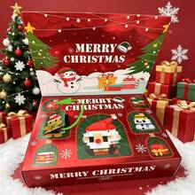 Bộ lắp ráp khối xây dựng lịch Advent Giáng Sinh 2026, bộ 12 mô hình mini Giáng Sinh, quà tặng Giáng Sinh, quà tặng tiệc, phù hợp cho trẻ từ 6 tuổi trở lên - Nhiều màu - Xem 2