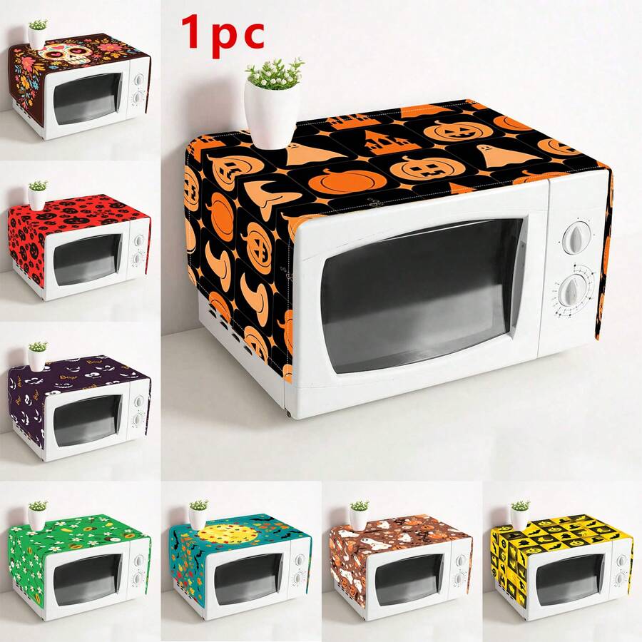 1pc Microwave Dust Cover, Home Oven Rack Dust Cover, Washable Dust Cover, Home Food Machine Dust Cover, Highly Attractive Kitchen Storage Cabinet Dust And Stain Cover - Full Coverage - View 1