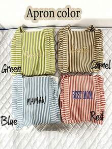 1 buah Celemek Berumbai Bordir yang Dipersonalisasi, Celemek Dapur Bergaris yang Dapat Diatur Ukurannya (Dengan Kantong), Celemek Memanggang yang Disesuaikan, Celemek Memasak Gaya Pedesaan, Aksesori Dapur Rumah Pertanian, Celemek Wanita Vintage, Celemek Bordir Nama yang Disesuaikan, Celemek Memanggang yang Lucu, Set Bunga Pedesaan, Celemek Memasak Rumahan, Celemek Pinggang yang Dapat Diatur Ukurannya, Celemek Barista, Hadiah Dapur Gaya Buatan Tangan - MultiWarna - View 8
