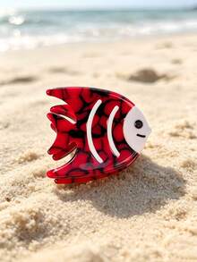 1pc Women Cute Cartoon Tropical Fish Hair Clips, Colorful Acrylic Ocean Animal Side Bang Hair Pins Sweet Daily Decor Hair Accessory For Ladies - Multicolor - View 10