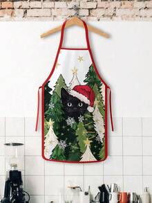 2pcs Christmas Apron, Suitable For Cooking In The Kitchen, For Festivals And Parties. It's Also A Great Gift To Give To Friends. - Multicolor - View 6