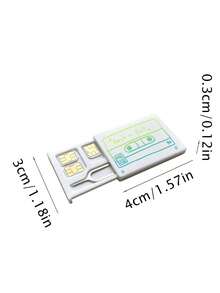 Sim Card Holder, Includes Sim Ejector Tool; Compact And Portable; Shockproof ; Secure Storage For Sim And Tf Cards; Mobile And Digital Accessory. - Multicolor - View 10