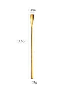 304 Stainless Steel Long Handle Stirring Spoon, Coffee/Tea Iced Drink Spoon, Bar & Kitchen Utensil, Mixing & Seasoning Tool Back To School - Multicolor - View 10