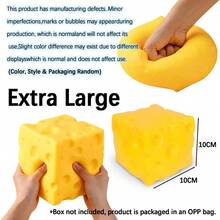 Tachimi 1pc Fun Creative Gift Squ Eeze Toy TPR Giant Cheese Shape, Elastic Slow Rebound Sensory Toy, Suitable For Active Children, Suitable For Summer Camp Water Activities, Random Pattern - Multicolor - View 10