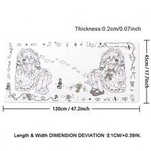 Cute Anime Girl Leather Mouse Pad Office Extended Mousepad PC Accessories Gaming Pads Non-Slip XXL Aesthetics Leather Desk Mat Desk Decort Mats - View 12