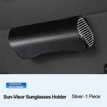1pc Car Multi-Function Glasses Holder, Universal Car Sun Visor Glasses Case, Portable Glasses Clip, Fashion Glasses Storage Rack, Black/Silver/Red/Blue Multiple Colors Available - A - View 17