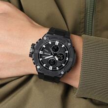 SKMEI 2604 Men's Round Dial Digital Watch TPU Strap Waterproof Date Fashion Suitable For Outdoor Sports Office Watch - Black - View 3