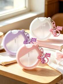 Round Perfume Spray Bottle, Refillable Spray Bottle, Portable Multi-Purpose Bottle, With Silicone Sleeve, Matching With Three-Dimensional Resin Bear Candy Relief Love Nameplate Key Pendant Key Chain, Suitable For Work, Shopping, Travel And Carrying - Multicolor - View 1