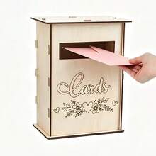 Best-Selling Wooden Wedding Mailbox Decor, Wooden Assembled Wedding Mailbox/Suggestion Box Craft - A - View 5