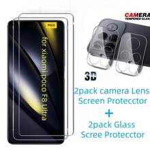 2+2pcs Tempered Glass Screen Protector + Lens Film For Xiaomi Poco X8 Pro Max/Poco X8 Pro, Poco C85/Poco C71/Poco X7 Pro/Poco X6 Pro/Poco X6/Poco C65, Poco F8 Ultra/Poco F8 Pro, Poco M7/Poco M7 Pro/Poco F7/Poco F7 Pro, High Quality Anti-Scratch Tempered Glass Full Screen Bubble-Free Screen Protector - Clear - View 2