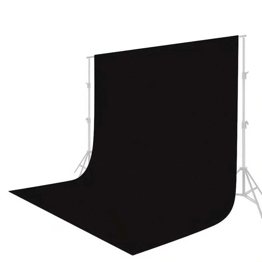 Chrisley Black Light-Absorbing Flocked Photography Backdrop, New Year Black Screen Photo Prop, Non-Reflective Flocked Fabric, Suitable For Photography And Live Streaming, Sacred Girl Theme, Black Flocked Fabric Optional - View 1