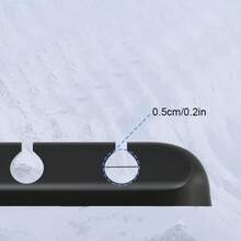 Desktop Cable Organizer Clip, Snap Design, 3/5/7 Holes, Compact And Portable, Enhanced Adhesive, Suitable For Fixing Data Cables, Organizing Cables, Compatible With School, Home, Office, Back To School Dorm Essentials, Office Supplies, Desktop Cable Organizer - Black - View 4