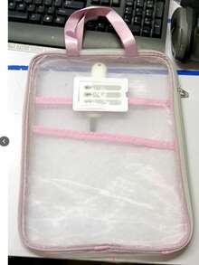 1pc Large Opening Storage Tote Bag | Colorful Portable Tutoring Bag Stationery Organizer EVA Material - Multicolor - View 4
