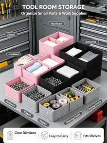 3/6pcs Foldable Wardrobe Storage Boxes, Large Capacity Drawer-Style Storage Baskets, Bedroom Cosmetic Storage Boxes, Socks & Underwear Storage Boxes, Home & Travel Essentials, Cabinet Storage - Pink - View 9