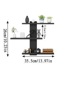 1pc No-Drill Wall-Mounted Storage Rack, Wall Shelf, Figure Display Stand, Craft Display Rack, Suitable For Bathroom, Living Room, Bedroom And Kitchen, Can Be Used To Store Books And Decorate Room - Multicolor - View 6