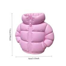 2pcs Cute Down Jacket Shaped Storage Box, Creative Makeup Organizer, Multi-Functional Desktop Stationery Holder, Aesthetic Desk Decor, Suitable For Office, Home, Student Dorm, Unique Gift For Girls (1 Storage Box + 1 Mini Scarf) - Multicolor - View 9