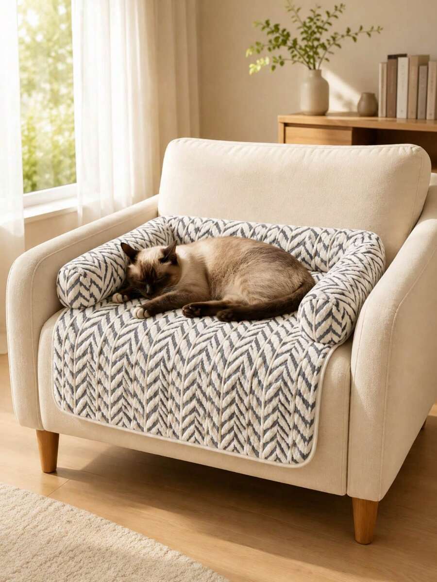 Anti-Scratch Pet Mat, New Plush Thickened Non-Slip Sofa Dog Bed, Pet Supplies - Multicolor - View 1