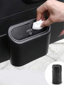 Universal Car Trash Can With Lid, Multi-Functional Leak-Proof Car Storage Box, Car Organizer, Hanging Storage Box, Mini Creative Car Trash Can, Portable Hanging Trash Can, Easy Installation, Convenient To Carry, Suitable For Front And Rear Seats, Car, Office, Bedroom, Home, Etc., Car Storage, Compatible With Multiple Car Models, Essential Gift For Drivers - A - View 2