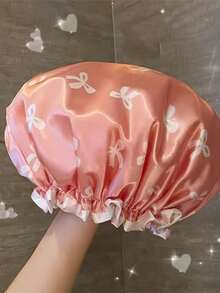 Mũ tắm co giãn hai lớp chống nước, phù hợp cho nam, nữ và trẻ em người lớn, mũ che mặt chống dầu mỡ dùng trong bếp (dùng khi tắm để ngăn tóc bị ướt, không phù hợp để ngủ) - Phiên bản nâng cấp - Xem 1