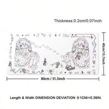 Cute Anime Girl Leather Mouse Pad Office Extended Mousepad PC Accessories Gaming Pads Non-Slip XXL Aesthetics Leather Desk Mat Desk Decort Mats - View 7