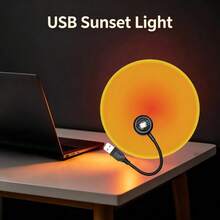 360° Adjustable And Rotatable Sunset Sunset Yellow Red, USB Sunset Decorative Lamp; Photography Background Light, Birthday Gift,Car, Home, Bedroom, Living Room, Study Room, Universal Small Night Lamp, Projection Atmosphere Decoration Lamp - Sunset Projection Night Light - View 9